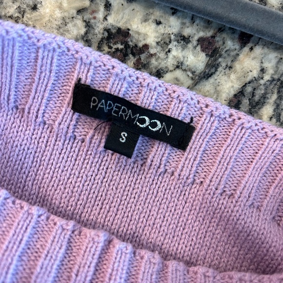 Purple knit tank top size small - Picture 3 of 3